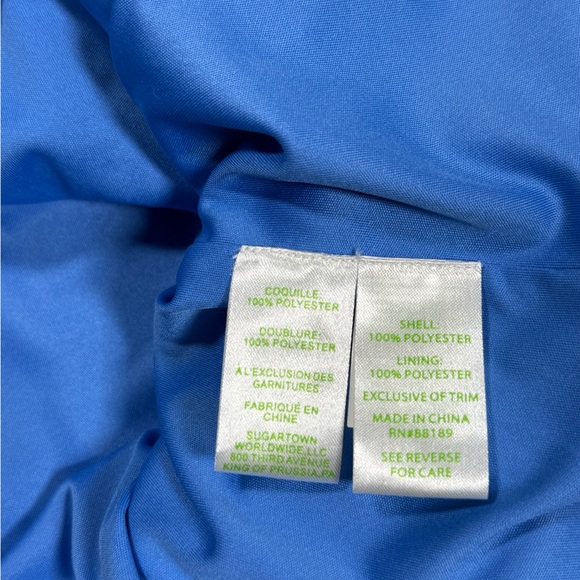 Lilly Pulitzer Blue Crochet Lace Sleeveless Fit Shift Dress Women’s Large Lined - Picture 6 of 7